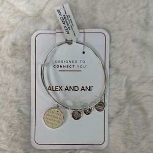Alex and Ani Silver Charm Bangle